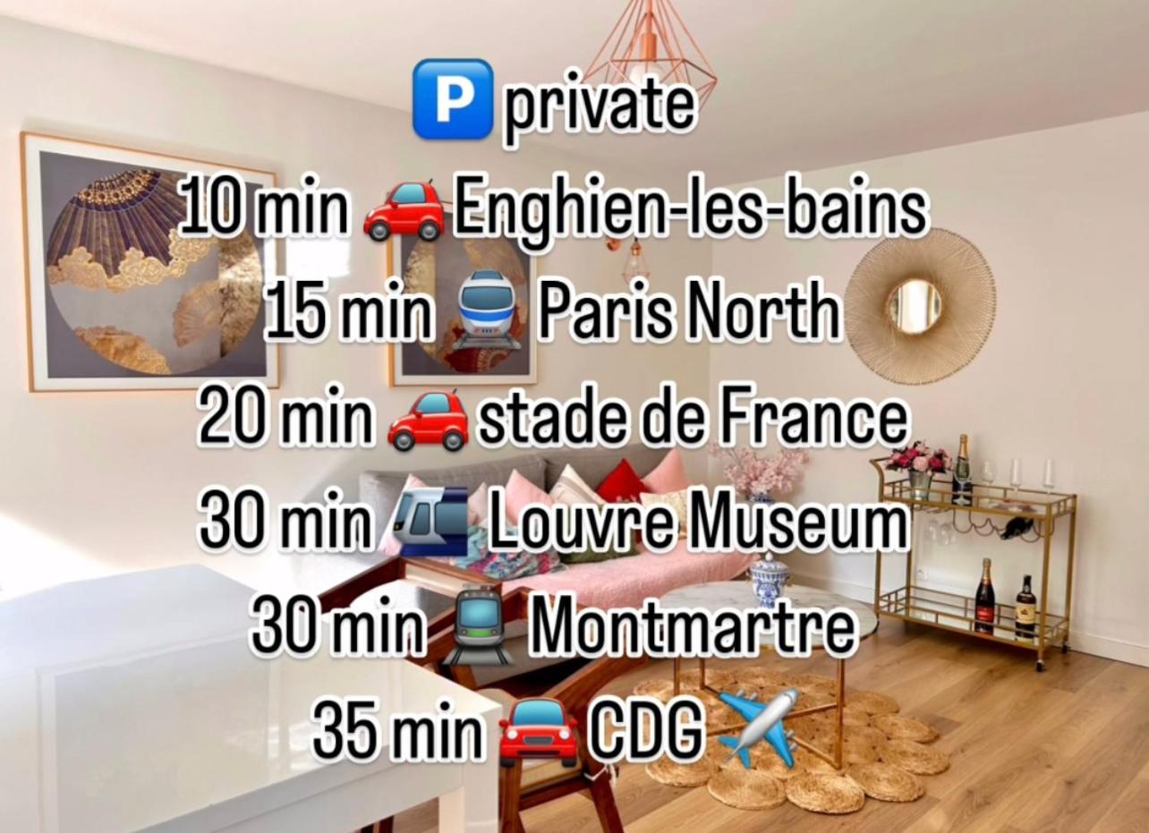 Apart 85 M2 Proche De Paris Stade De France Parking Free Groslay Extérieur photo